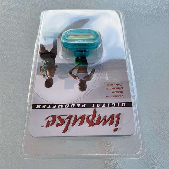 Impulse Light Blue Digital Pedometer, Model C-3 - Picture 2 of 4